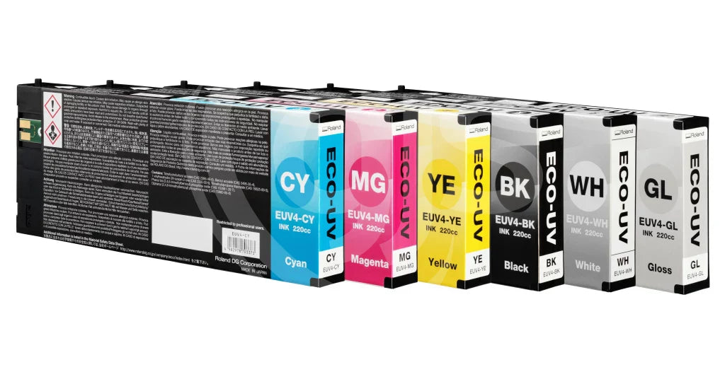 OEM Roland ECO-UV4 (EUV4) Ink, 220ml — Premier Colour