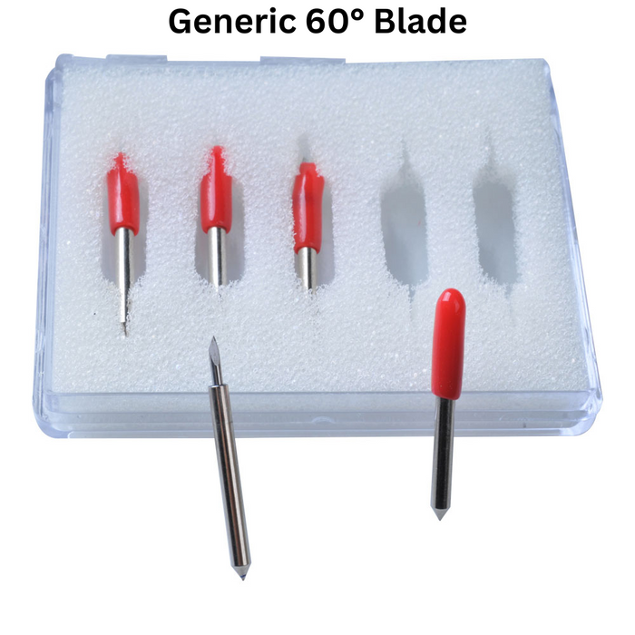 Generic 45°/60° Cemented Carbide Contour Cut Blades for Roland Printers, 5 Pack