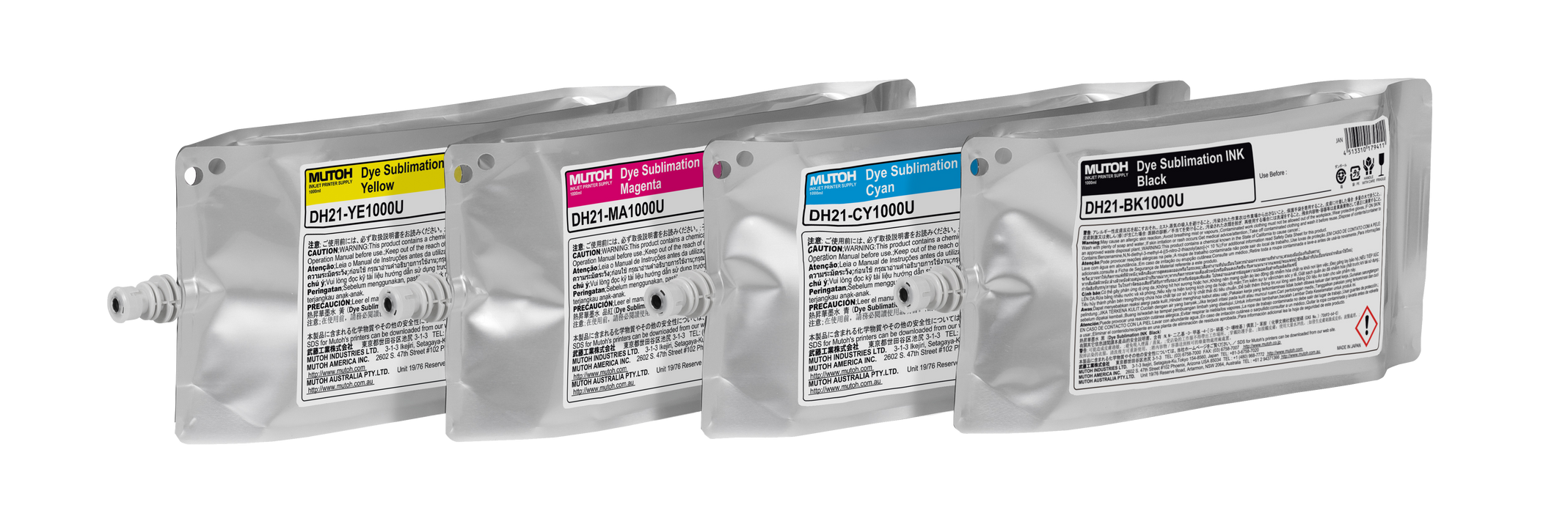 Tinta de sublimación OEM Mutoh DH21, 1000 ml