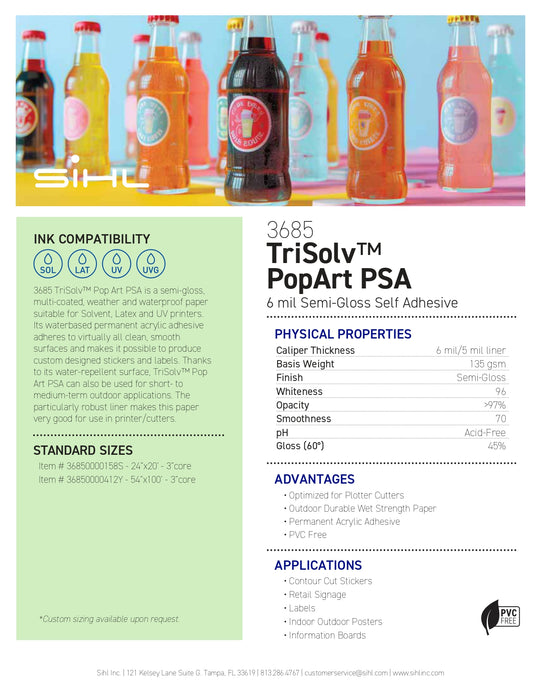 SIHL TriSolv™ PopArt PSA for Paper Adhesive Sticker