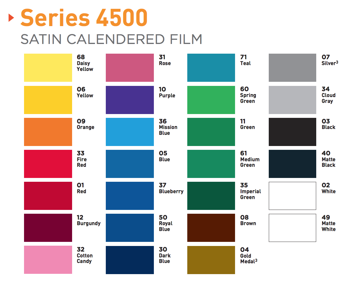 Arlon Color Vinyl 4500 & 5000