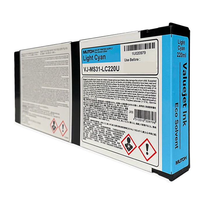 OEM MS31 Eco-Solvent Ink, 220ml - Mutoh 628, 641SR-PRO, 1341SR-PRO, 1203, 1304, 1324X