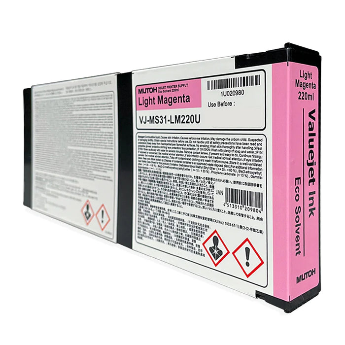 OEM MS31 Eco-Solvent Ink, 220ml - Mutoh 628, 641SR-PRO, 1341SR-PRO, 1203, 1304, 1324X