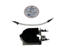 Premier Colour solvent resistant ink pump tube for Roland printer, clear flexible tubing with black connectors.