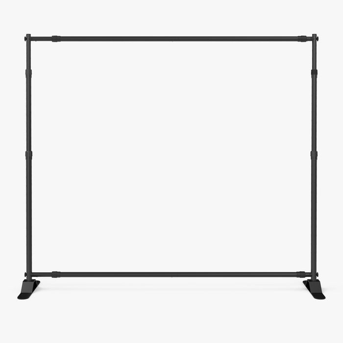 Telescopic Step and Repeat Banner Stand, Custom sizes - 8'x8', 9'x8', 10'x8'