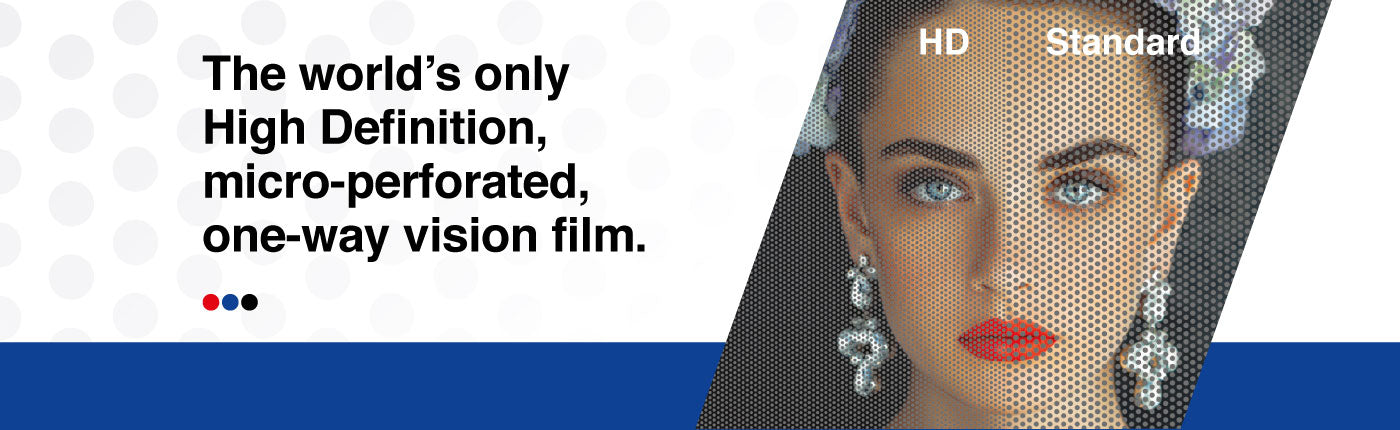 Contra Vision® Perforated Window Film, Intermediate, 6mi, Campaign Series