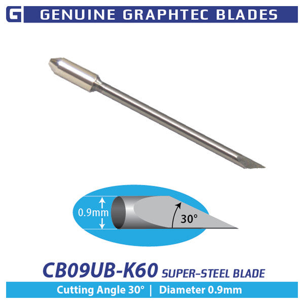 OEM Graphtec 0.9mm Supersteel 30° Blade (Part#CB09UB-K60-2)