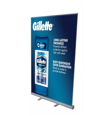 Medium Retractable Roll-Up Banner Stand, 45" x 78"